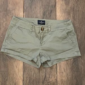 American Eagle Olive Chino Shorts, Size 4